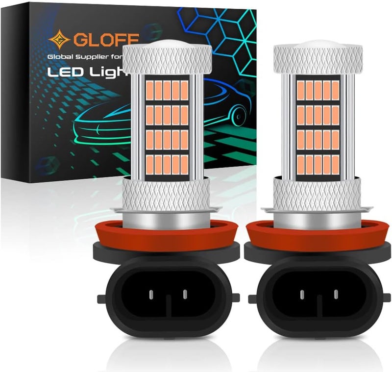 GLOFE High Power 92smd LED Bulbs 14000K Pink Purple 9005 9006 9145 9140 H10 Super Bright Fog Light or Daytime Running Driving Lights (DRL Lamps) Replacement for Cars,Trucks, SUVs, Vans - Image 1